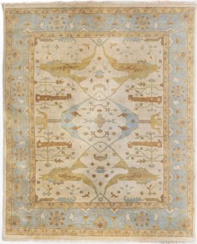 Hand Knotted Oushak Rug 8' X 10'