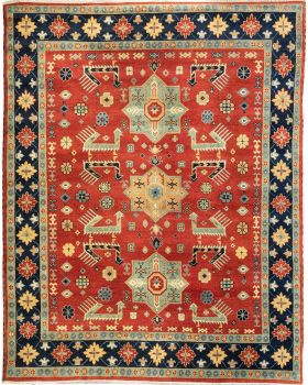 Hand Knotted Kazak Rug 8' X 10'