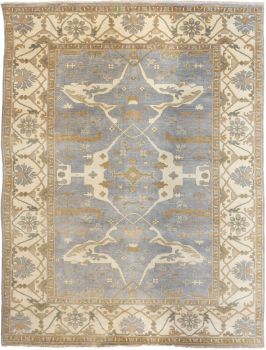 Hand Knotted Oushak Rug 9 x 12