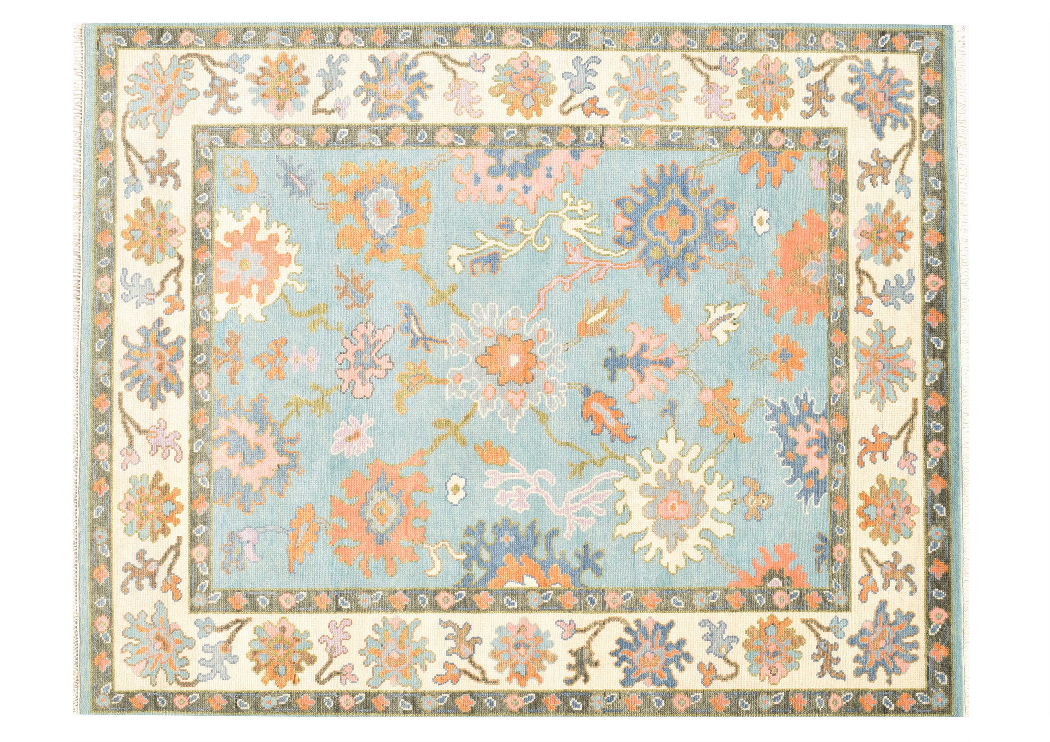 Oushak Rug 8.2 x 10.1 Multi - Design 704