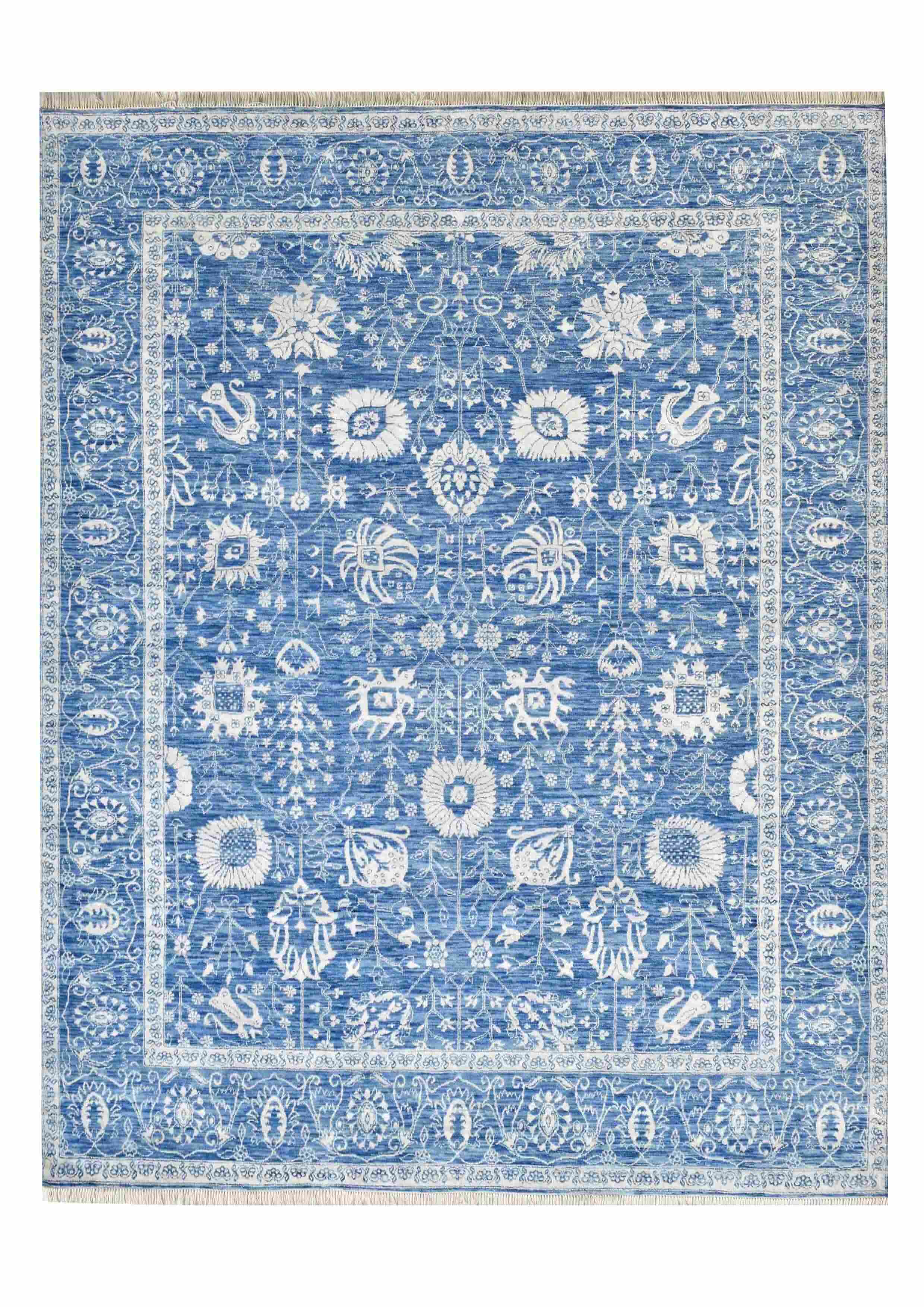 Modern 10/10 Rug 8.1 x 10.1 Blue Silver - Design SM-637