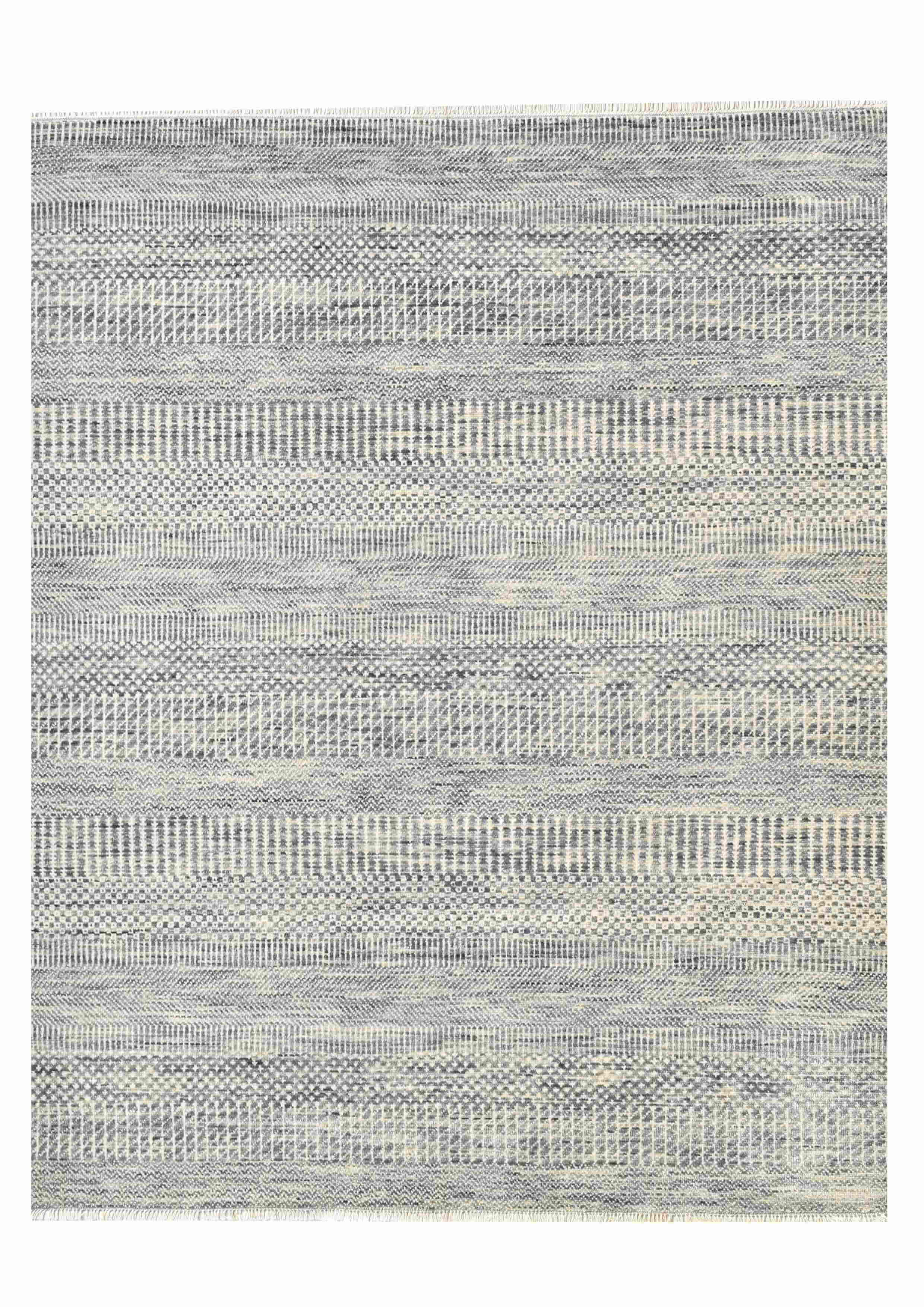Modern 5/5 Rug 7.11 x 9.10 Grey Silver - Design GHM108