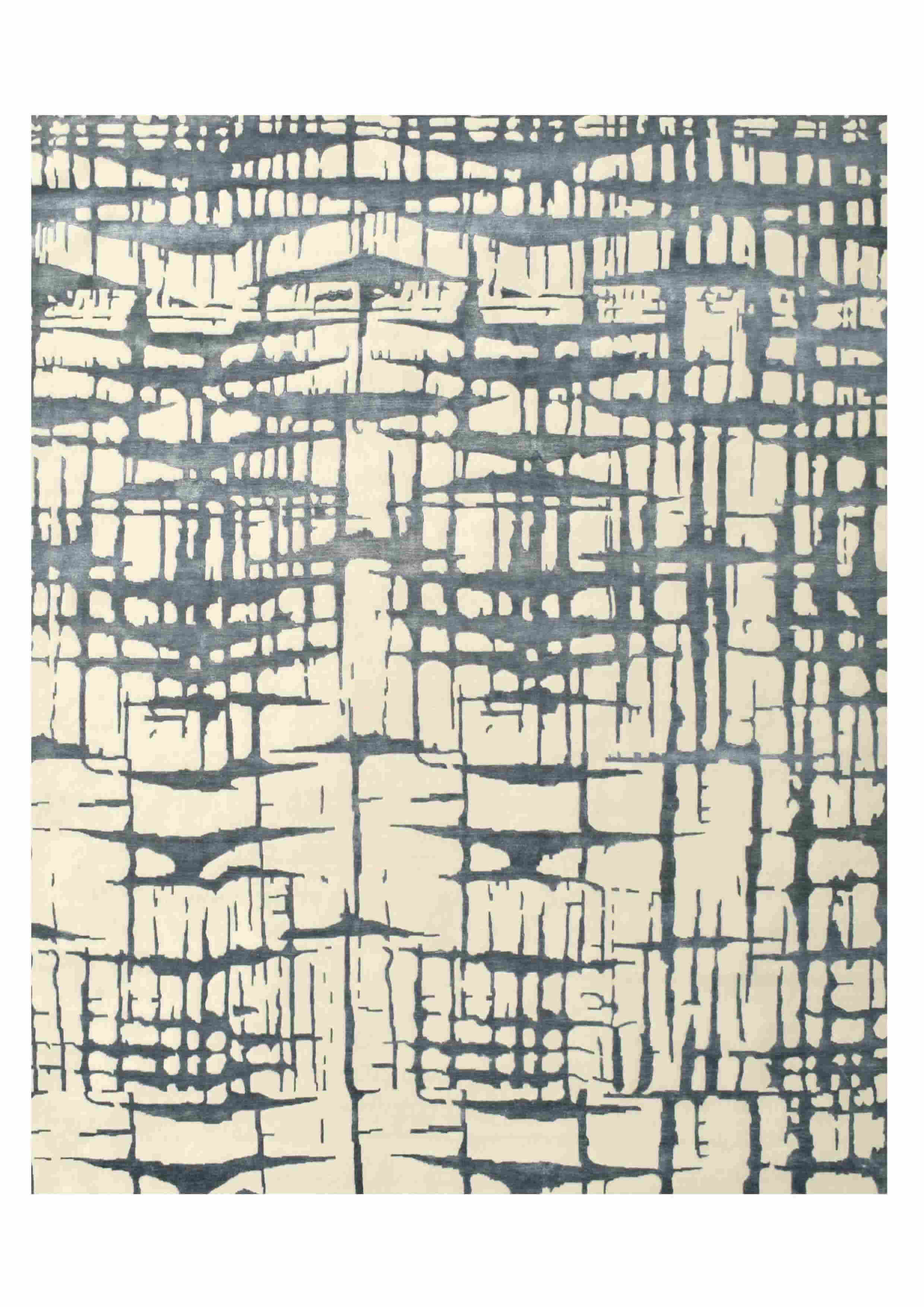 Modern 10/10 Rug 8.0 x 10.0 Ivory Blue - Design SM-456