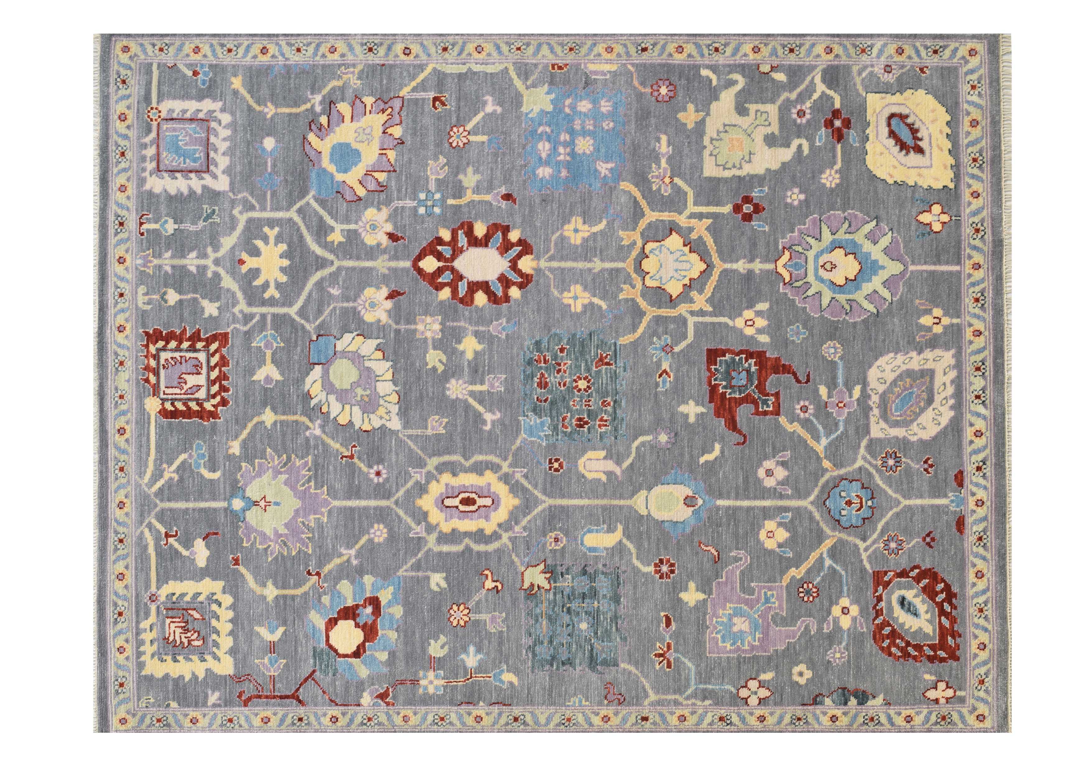 Oushak Rug 8.1 x 10.3 Grey - Design AK133