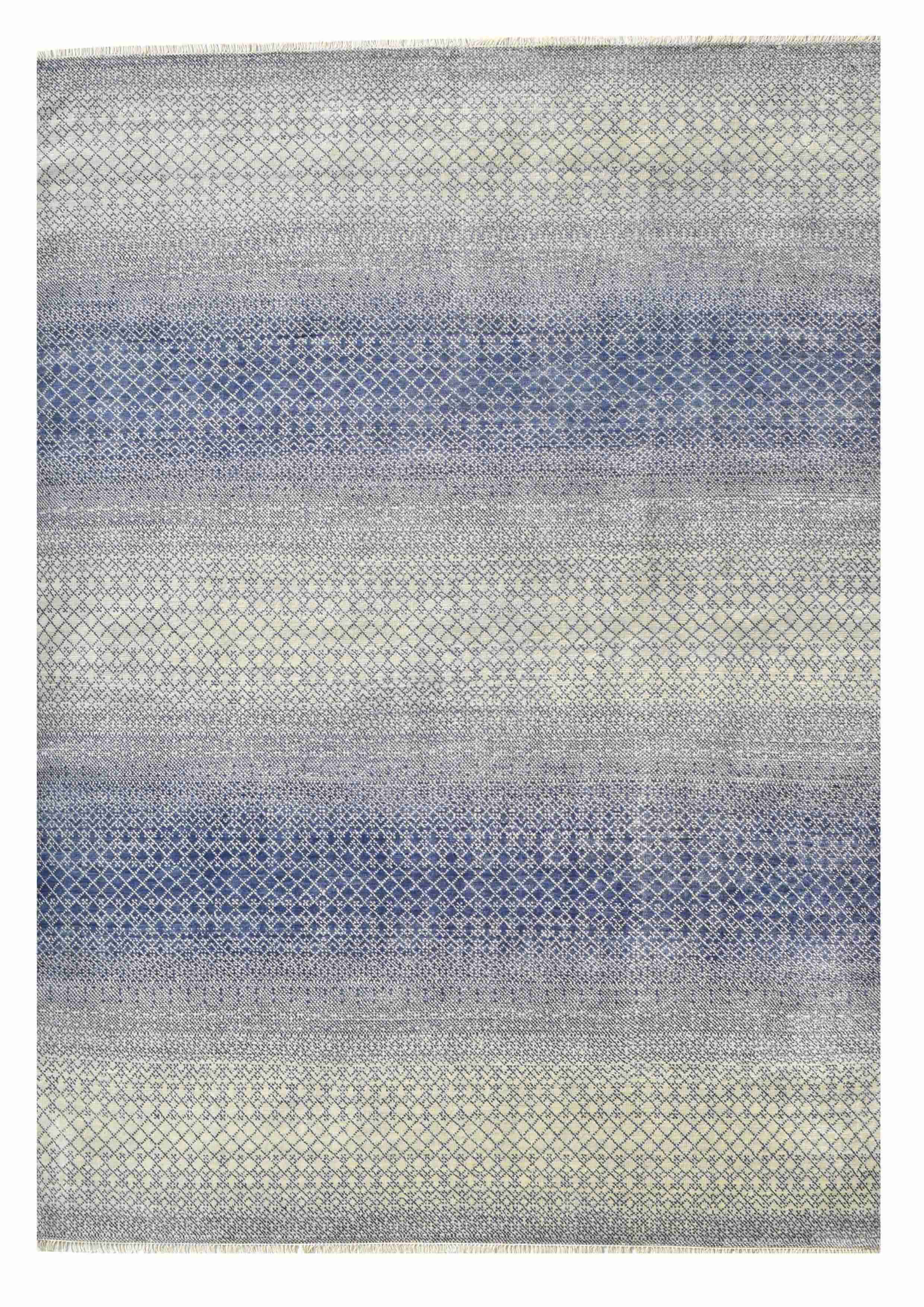 Modern 5/5 Rug 8.8 x 11.11 Purple Silver - Design GC131