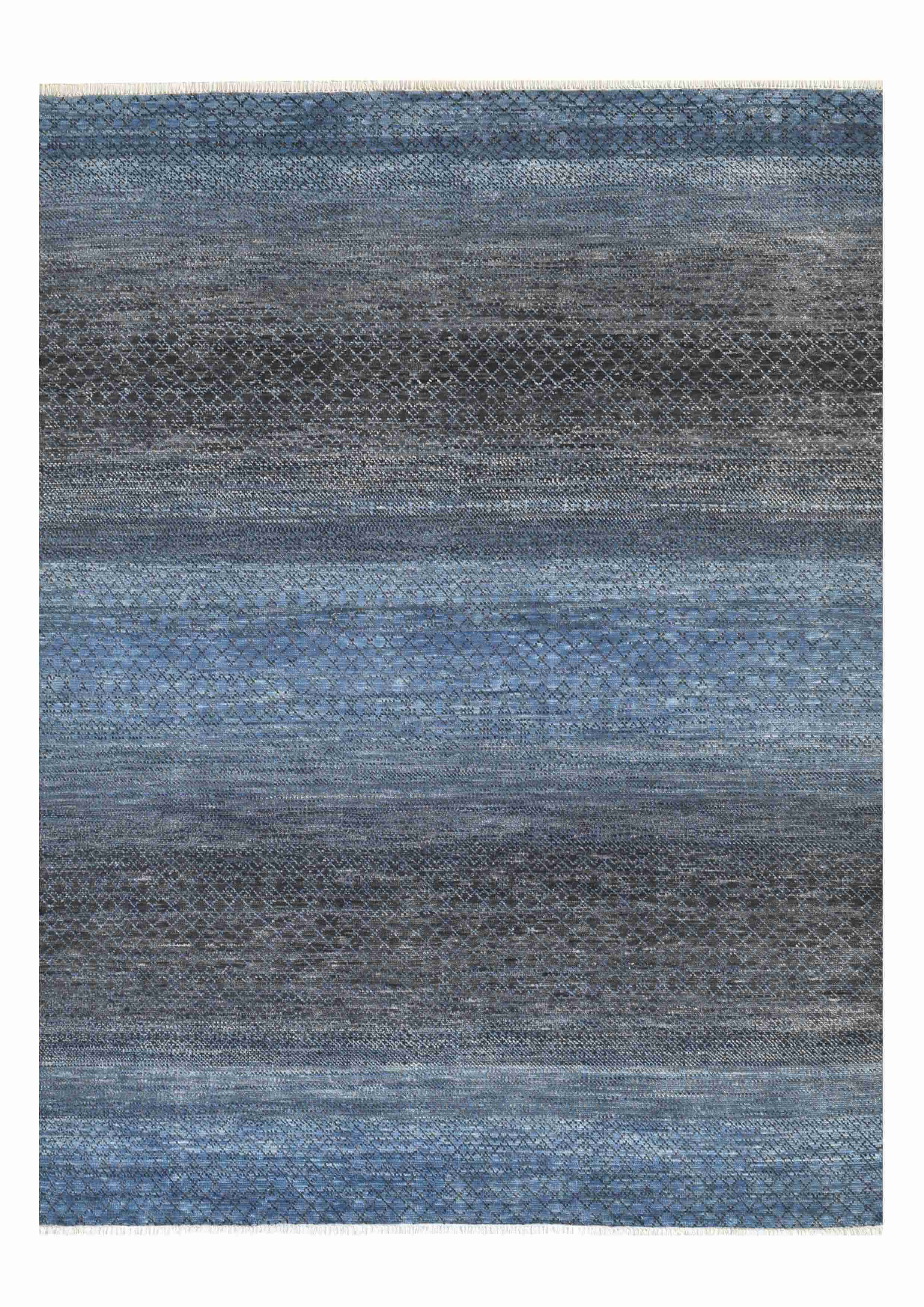 Modern 5/5 Rug 7.9 x 9.11 Blue Charcoal - Design GHM75