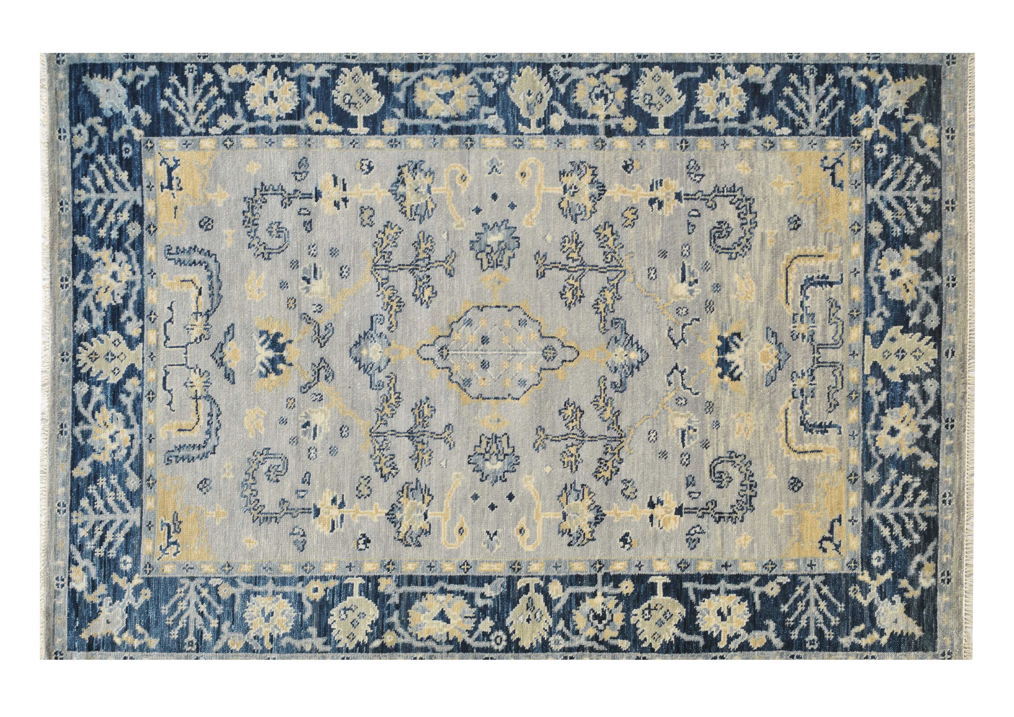 Oushak Rug 6.2 x 9.0 Grey - Design AK121