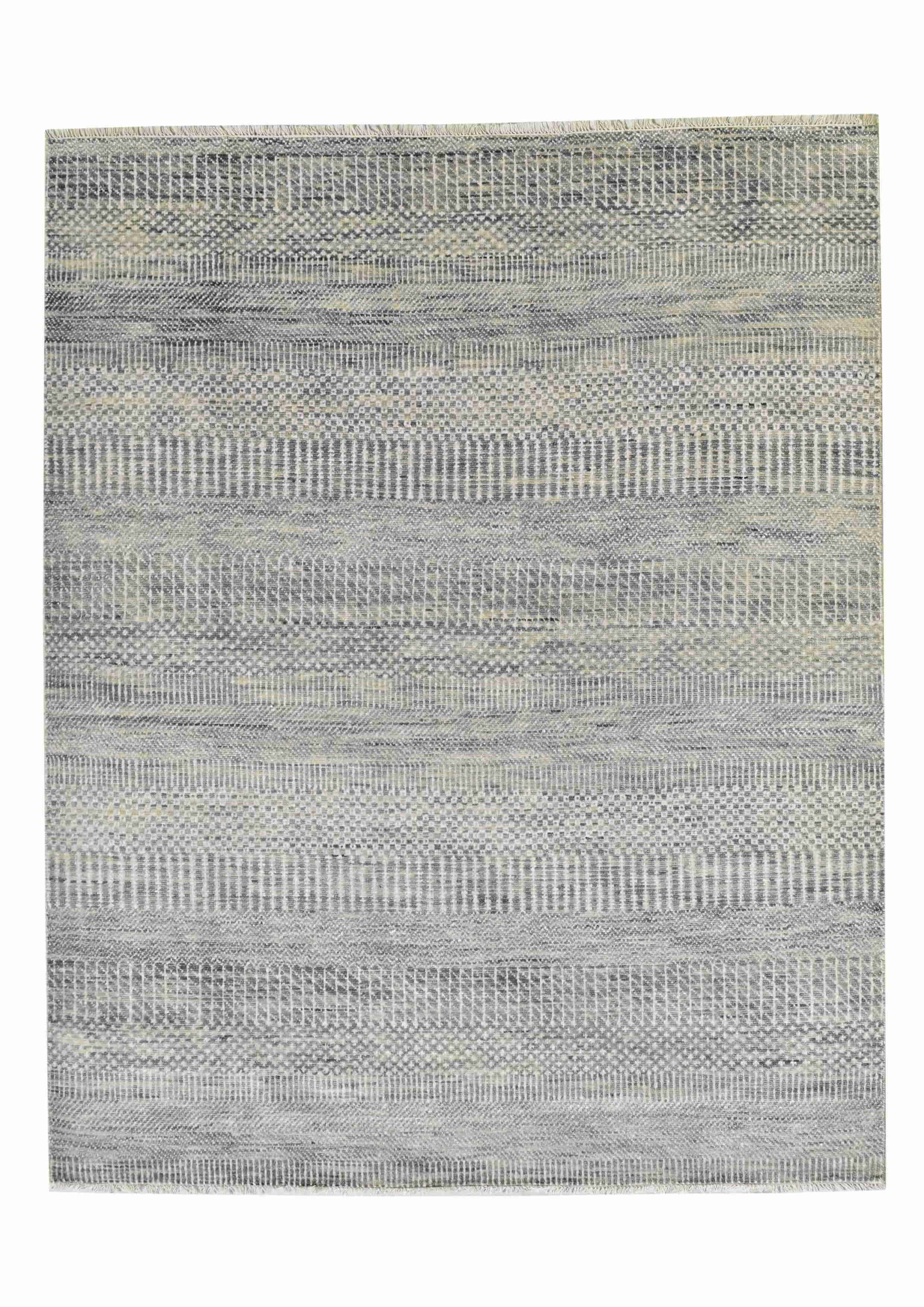 Modern 5/5 Rug 7.9 x 9.10 Silver Grey - Design GHM108