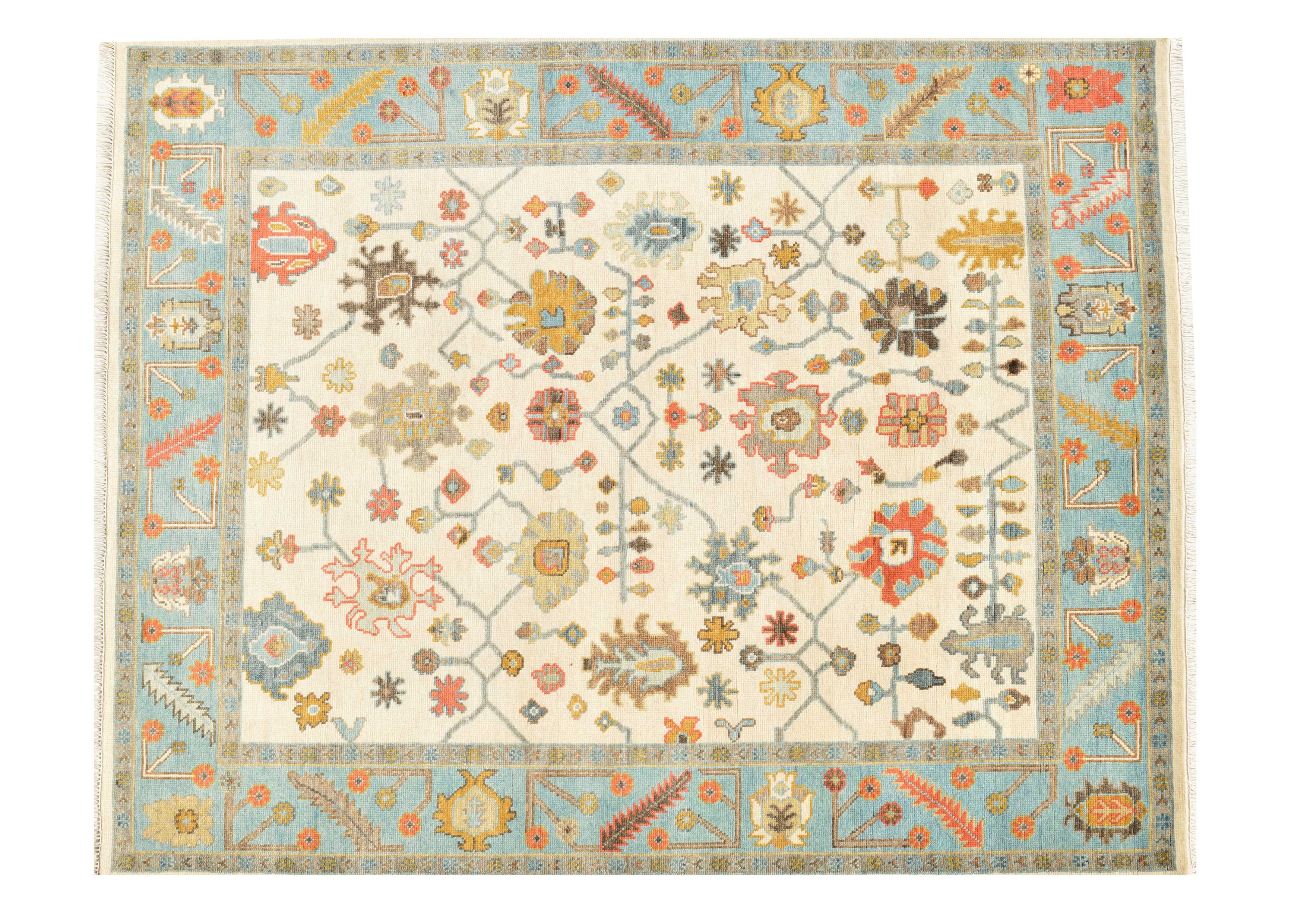 Oushak Rug 8.1 x 10.1 Multi - Design 707
