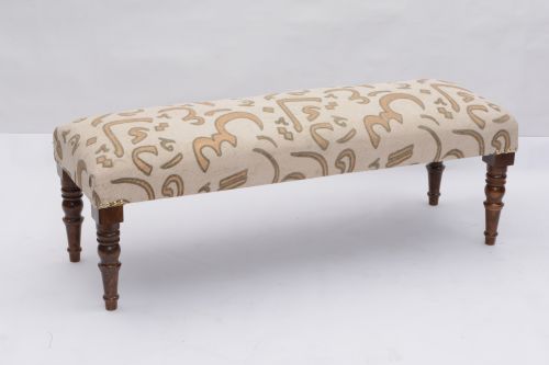 AD-23 WOODEN COTTON PRINTED BENCH