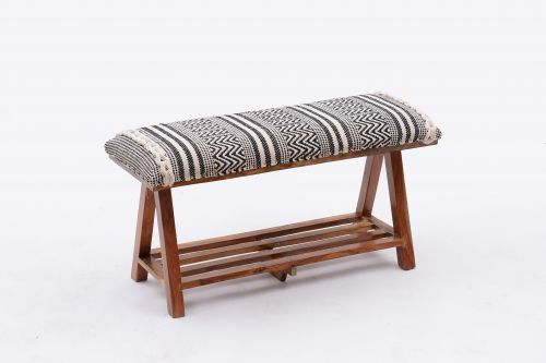 AD-29 WOODEN BENCH WITH SHELF