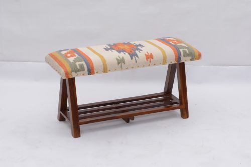 AD-30 WOODEN BENCH WITH SHELF