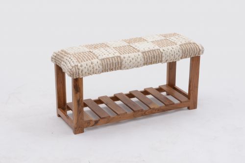 AD-31 WOODEN BENCH WITH SHELF
