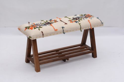 AD-33 WOODEN BENCH WITH SHELF