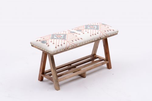 AD-34 WOODEN BENCH WITH SHELF