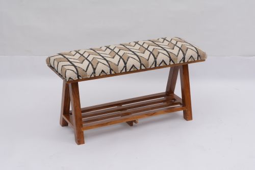 AD-35 WOODEN BENCH WITH SHELF