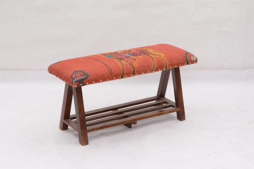 AD-37 WOODEN BENCH WITH SHELF