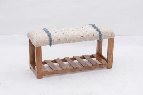 AD-40 WOODEN BENCH WITH SHELF