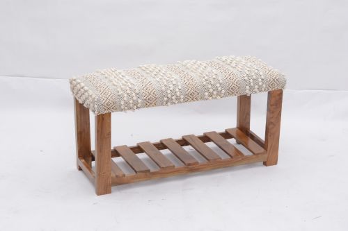 AD-45 WOODEN BENCH WITH SHELF
