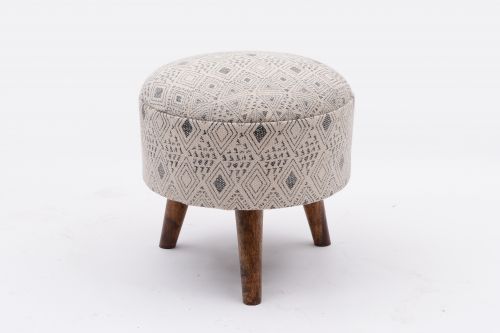 AD-222 WOODEN ROUND STOOL