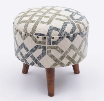 AD-233 WOODEN ROUND STOOL