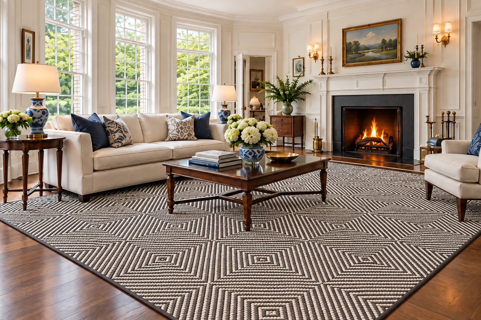 SM-5218 fabricated area rug room inspiration