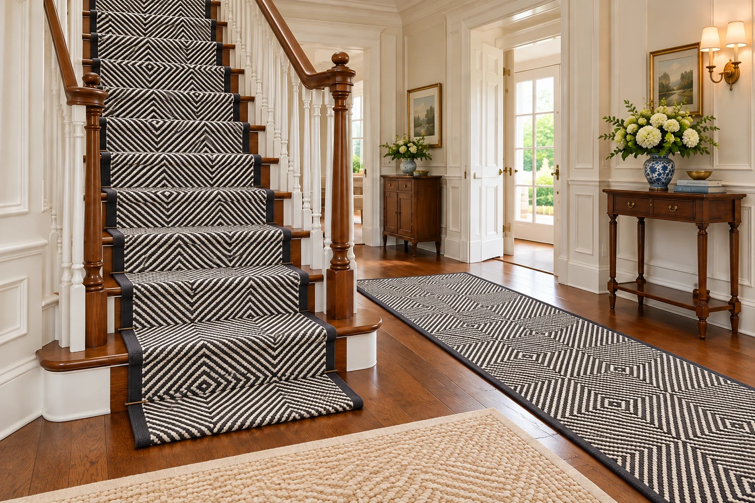 SM-5218 · Stair & Hall Runner design inspiration in a luxury New England home
