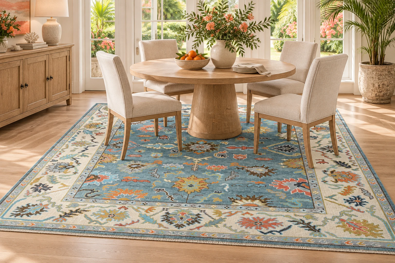 Design 723 rug in a Florida dining room