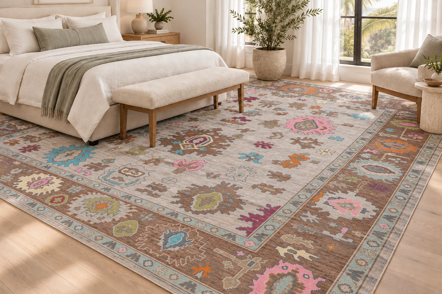 Design 725 rug in a Florida guest bedroom